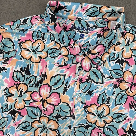 Chubbies Shirt Mens XL Multi The Weekend Arrived Polo Floral Beach Breeze - Picture 1 of 8